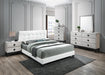 Chyuan Queen Bed/White Pu in White / Black - Time 2 Sleep (West Covina, CA)