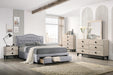 Liihcc Full Bed W/Drawer-Light Grey Burlap in Light Grey / Black - Time 2 Sleep (West Covina, CA)