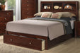 Liihfd Eastern King Bed W. Storage Headboard/Footboard in Brown Cherry - Time 2 Sleep (West Covina, CA)
