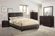 Vphong Queen Bed/Brown Pu, Headboard 46"H/Footboard 15.5"H in Brown / Espresso - Time 2 Sleep (West Covina, CA)