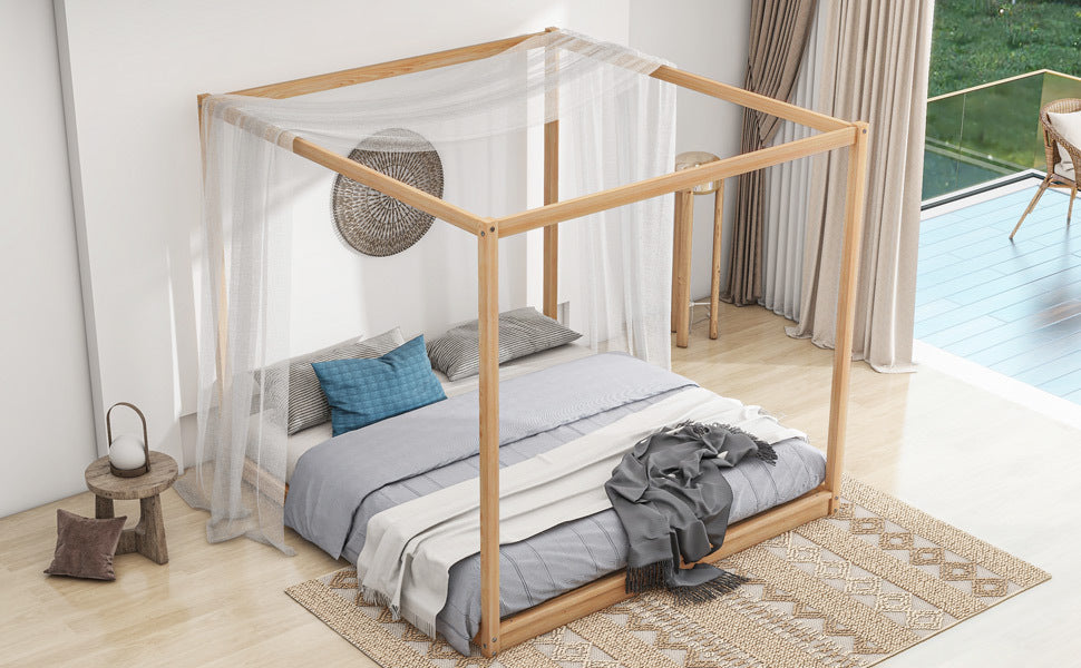 King Size Canopy Platform Bed