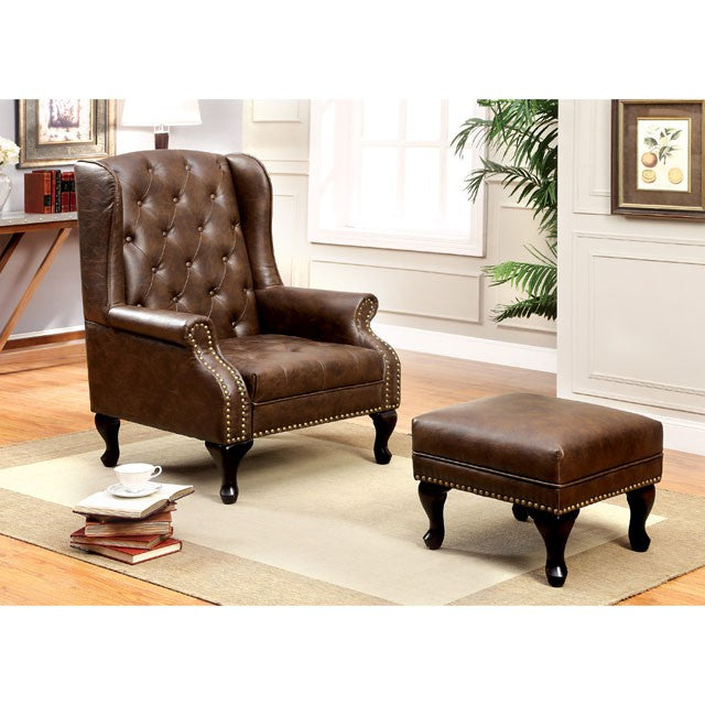 VAUGH Rustic Brown Ottoman - Time 2 Sleep (West Covina, CA)
