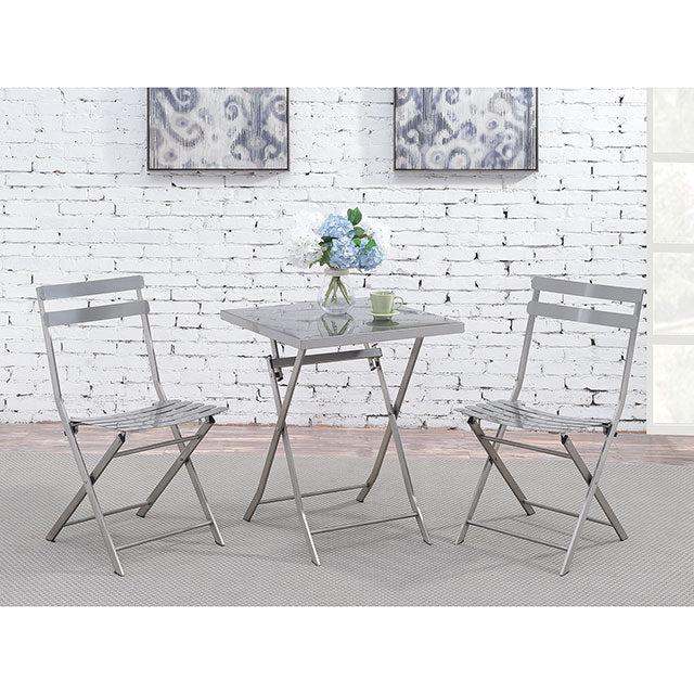 Lilah Stainless Folding Chair (2/Ctn) - Time 2 Sleep (West Covina, CA)