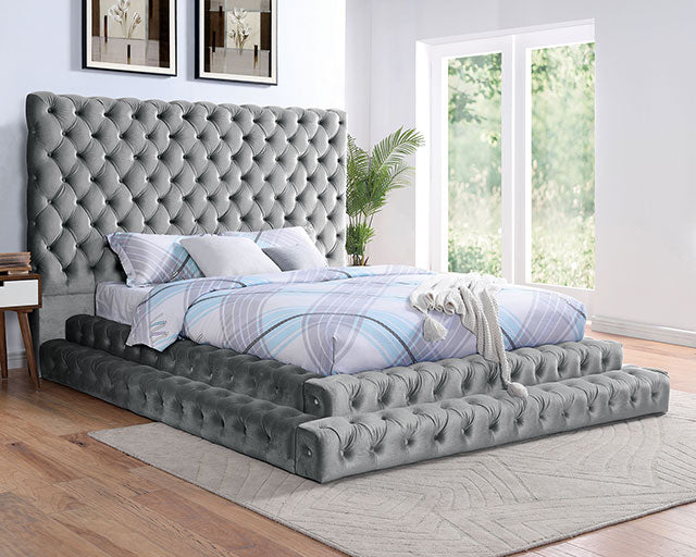 Stefania Bed Grey & Queen - Time 2 Sleep (West Covina, CA)
