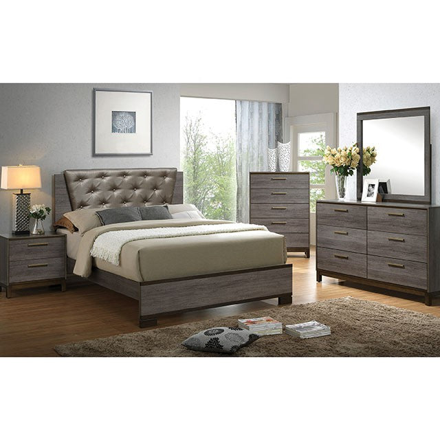 MANVEL Two-Tone Antique Gray Queen Bed - Time 2 Sleep (West Covina, CA)