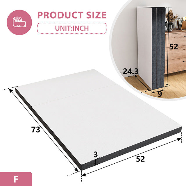 Hollyhock 3" Full Tri-Fold Memory Foam Topper - Time 2 Sleep (West Covina, CA)