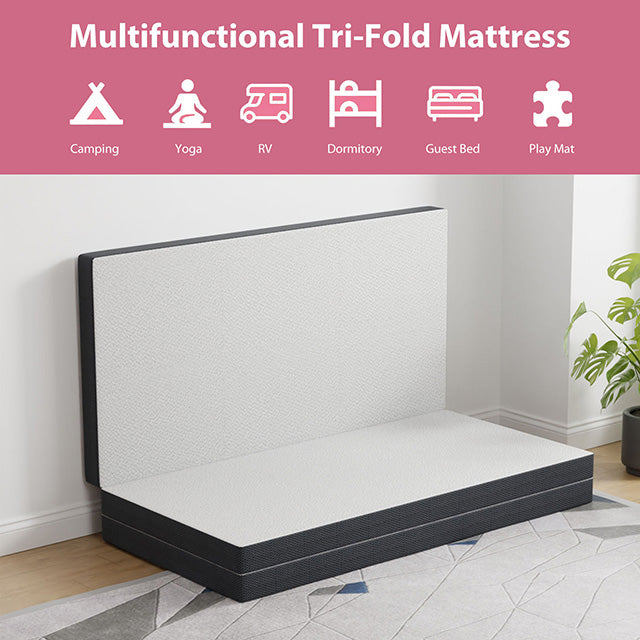 Hollyhock 4" Full Tri-Fold Memory Foam Topper - Time 2 Sleep (West Covina, CA)