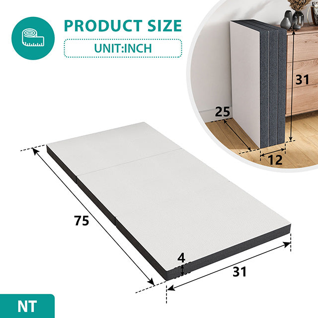 Hollyhock 4" Queen Tri-Fold Memory Foam Topper - Time 2 Sleep (West Covina, CA)