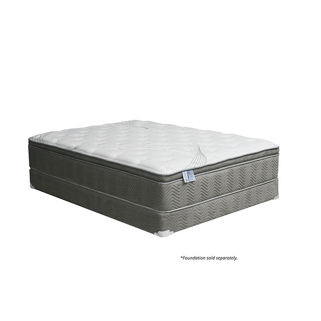 STORMIN White/Gray 13" Euro Pillow Top Mattress, Queen - Time 2 Sleep (West Covina, CA)