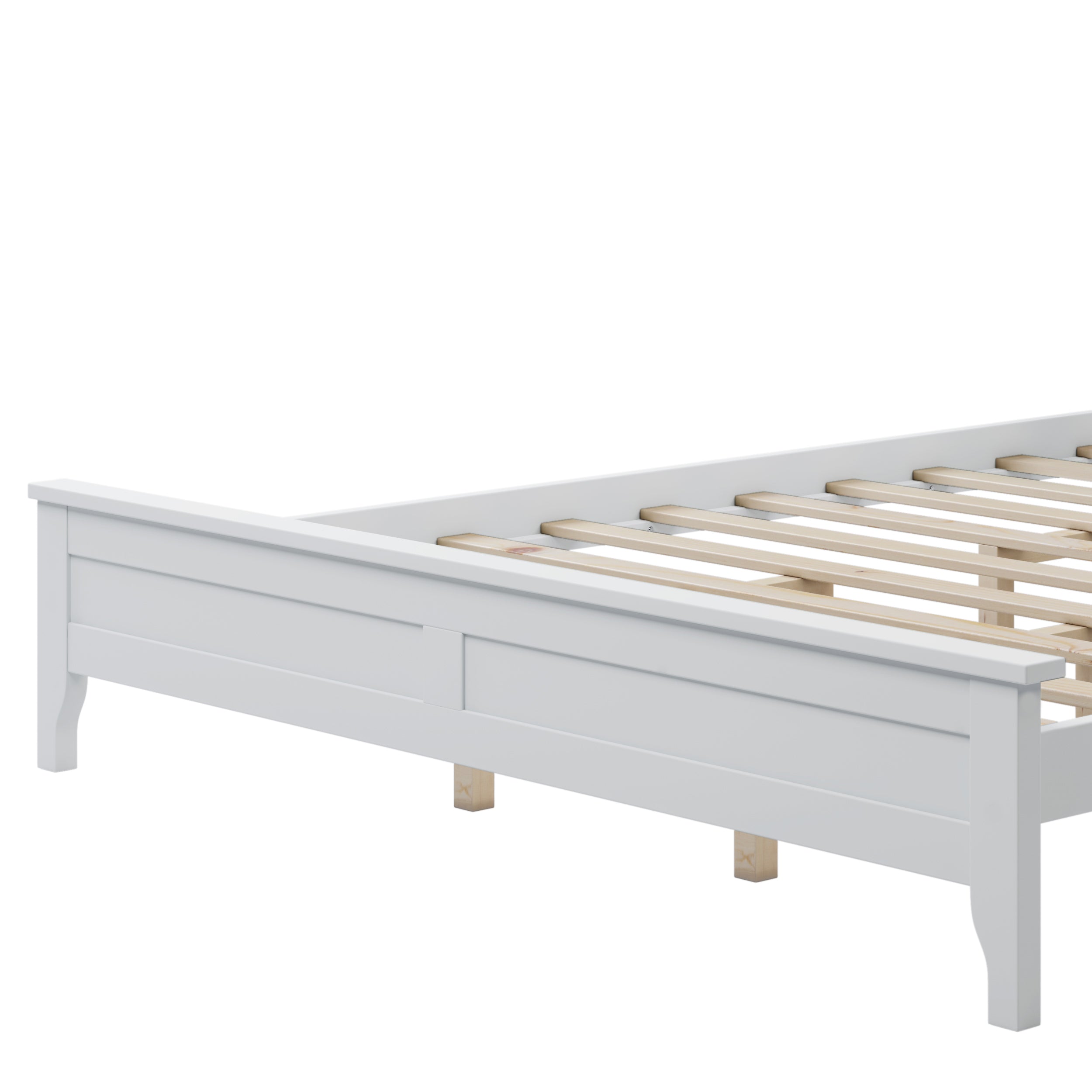 Modern White Queen Platform Bed 