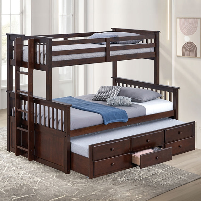University Twin/Full Bunk Bed Grey, Walnut, & White - Time 2 Sleep (West Covina, CA)