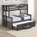 University Twin/Full Bunk Bed Grey, Walnut, & White - Time 2 Sleep (West Covina, CA)