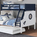 Nautia Twin/Full Bunk Bed Black & White - Time 2 Sleep (West Covina, CA)
