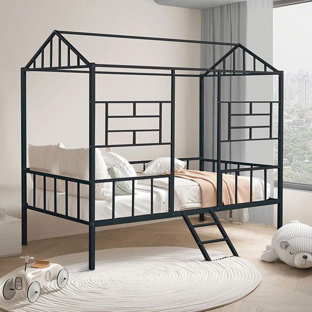 Rhonda Twin Loft Bed White, Silver, & Black - Time 2 Sleep (West Covina, CA)