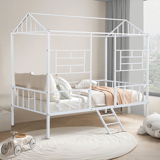Rhonda Twin Loft Bed White, Silver, & Black - Time 2 Sleep (West Covina, CA)