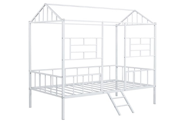 Rhonda Twin Loft Bed White, Silver, & Black - Time 2 Sleep (West Covina, CA)