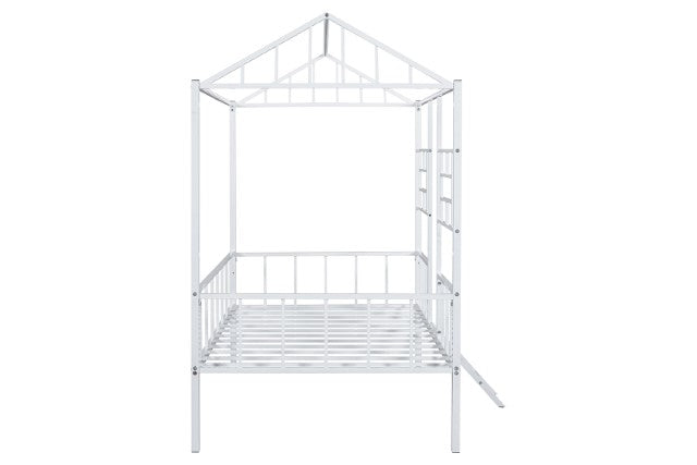 Rhonda Twin Loft Bed White, Silver, & Black - Time 2 Sleep (West Covina, CA)