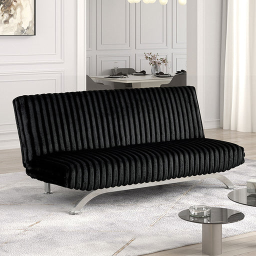 Villeneuve Futon Sofa Bed Black, Pink, & Grey - Time 2 Sleep (West Covina, CA)