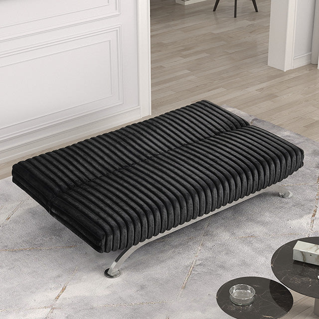 Villeneuve Futon Sofa Bed Black, Pink, & Grey - Time 2 Sleep (West Covina, CA)