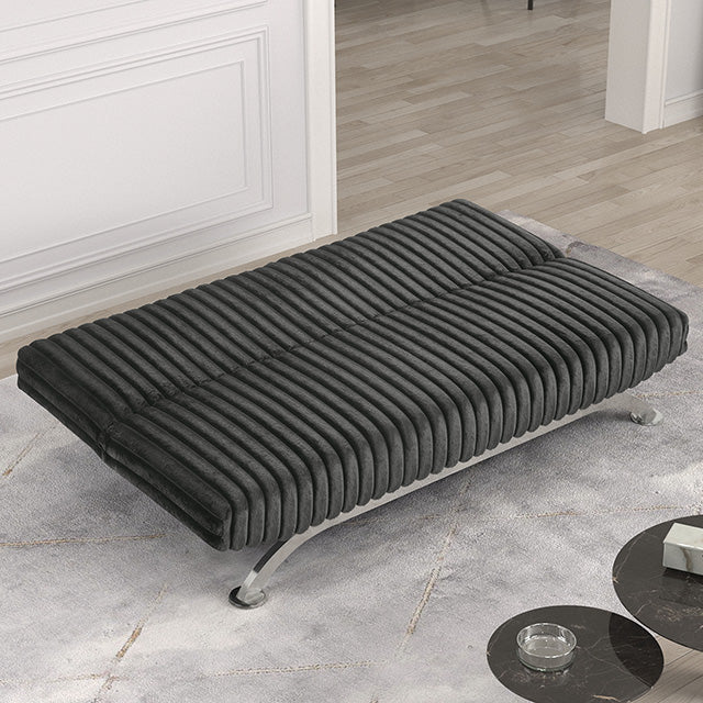 Villeneuve Futon Sofa Bed Black, Pink, & Grey - Time 2 Sleep (West Covina, CA)