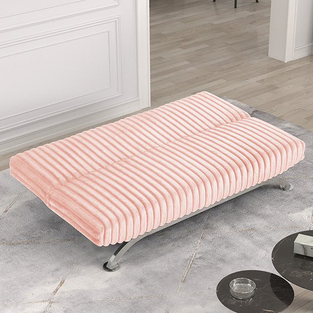Villeneuve Futon Sofa Bed Black, Pink, & Grey - Time 2 Sleep (West Covina, CA)