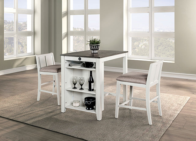 Lescles 3 Pc Counter Ht Set (1 Table + 2 Chairs) - Time 2 Sleep (West Covina, CA)