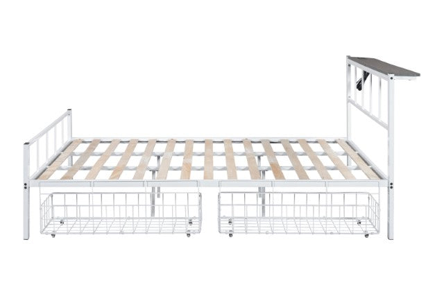 Nicoli Queen Metal Bed With Underbed Storage - Time 2 Sleep (West Covina, CA)