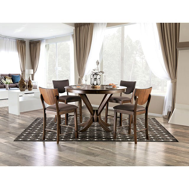 Marina 5 PC Dining Table Set Walnut - Time 2 Sleep (West Covina, CA)