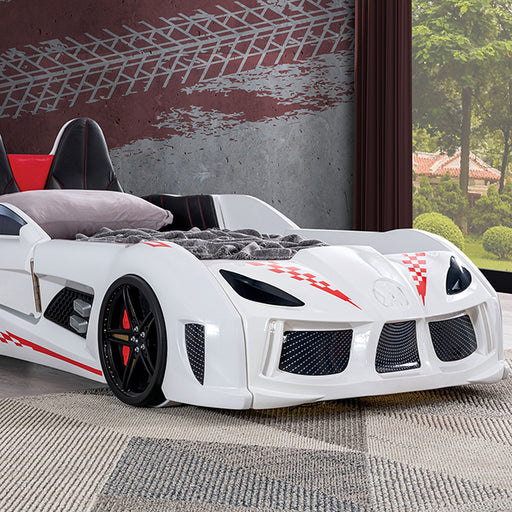 Trackster Bed White, Red,, Black, & Blue - Time 2 Sleep (West Covina, CA)