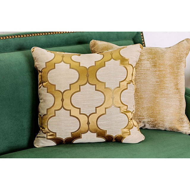 VERDANTE Emerald Green/Gold Sofa - Time 2 Sleep (West Covina, CA)