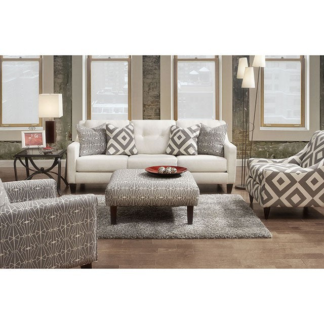 PARKER Ivory/Gray/Pattern Chair, Diamond Pattern - Time 2 Sleep (West Covina, CA)