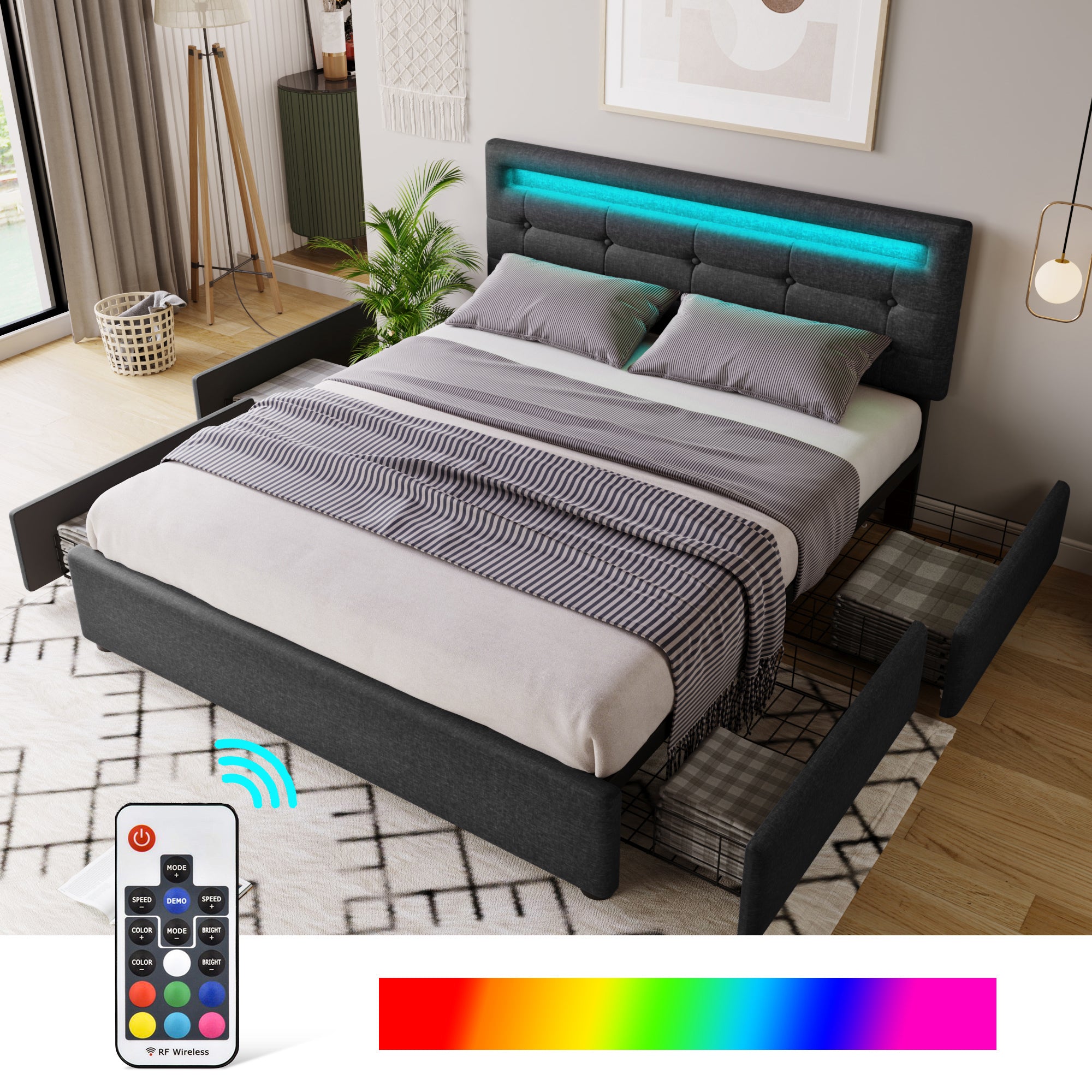 Queen Led Bed Frame