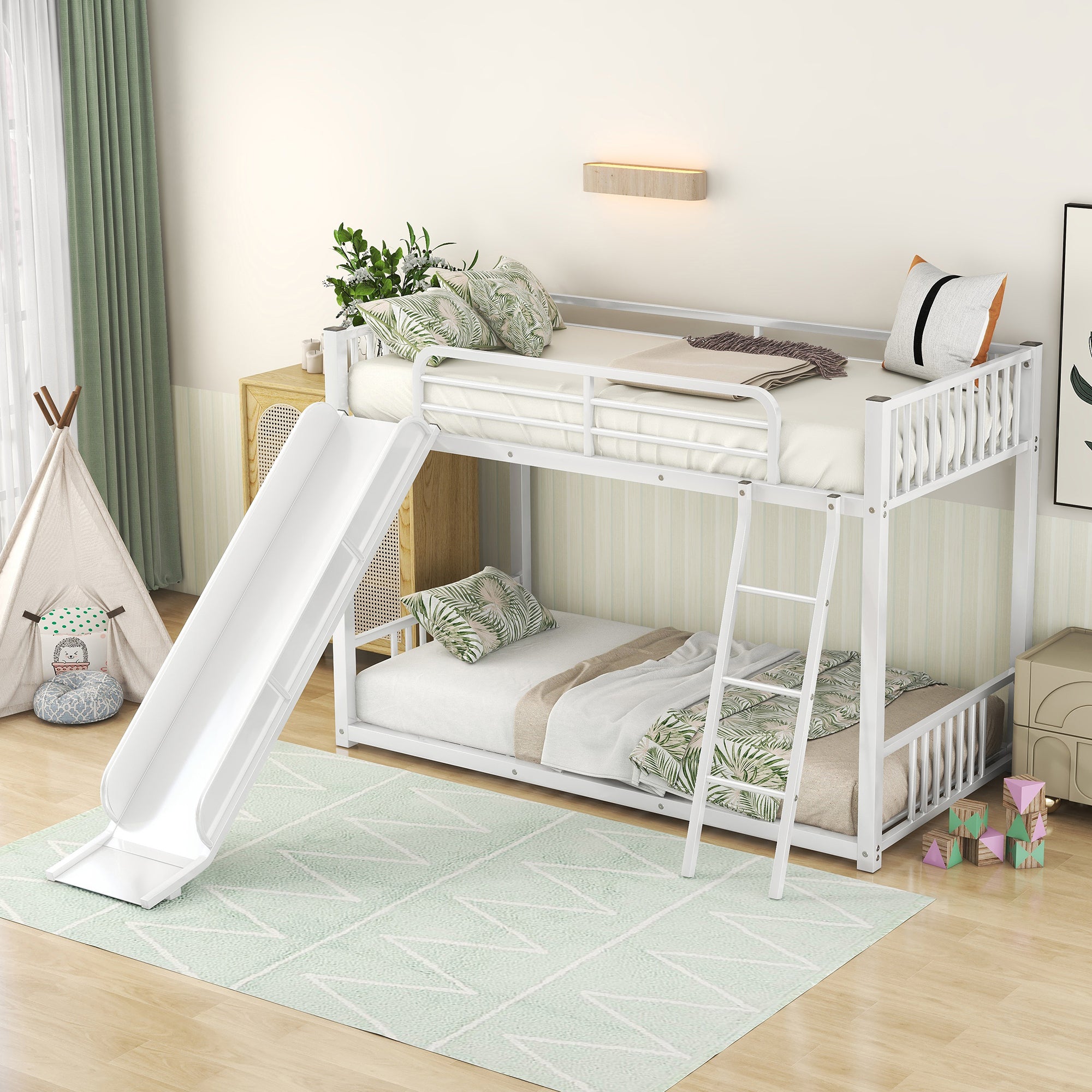 Metal Bunk Bed With Slide